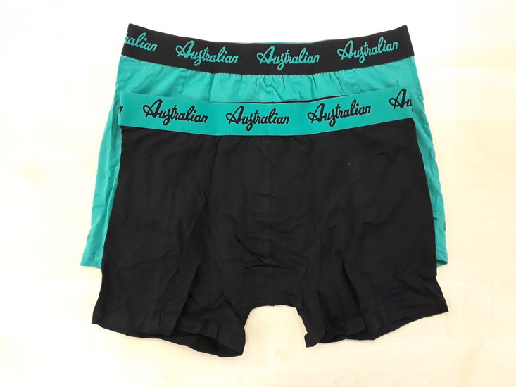 Australian boxershorts 2 pack groen zwart aus1604 - Cowa sport