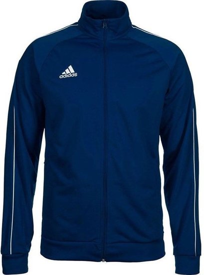 Adidas core 18 trainingsjack donkerblauw CV3563 - Cowa sport