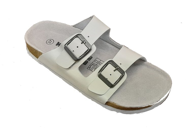Walkx comfort slippers wit leder Cowa sport
