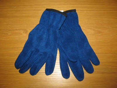 Fleecehandschoenen blauw