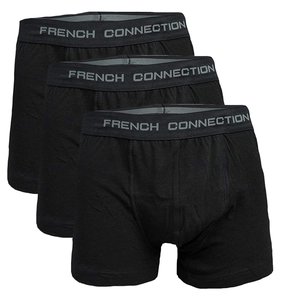 French Connection boxershorts 3pack zwart TGISA