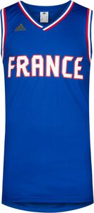 Adidas France rep basketbalshirt blauw S88403