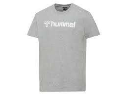 Hummel logo shirt hmlmover cotton ss tee grijs 2055822006