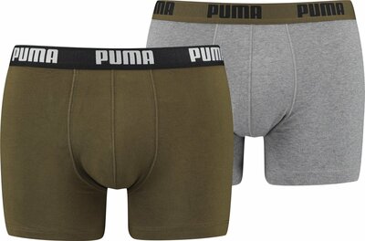 Puma boxershorts heren 2pack grijs groen