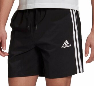 Adidas aeroready chelsea 3 stripes short zwart wit GL0022