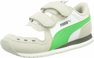 Puma cabana racer sl v infant baby sneaker wit groen 35198089