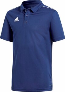 Adidas core 18 polo donkerblauw wit CV3589