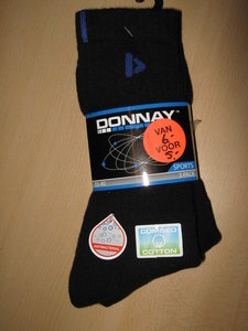 Donnay molecule 3 pack  zwart 470050BF