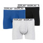 Replay boxershorts 3pack blauw grijs zwart M605001E56