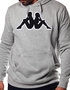 Kappa logo tairiti hooded sweater grey md mel zwart 303GCJ0902