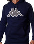 Kappa logo tairiti hooded sweater blue grey md mel wit 303GCJ0922