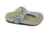 Blue Motion teenslippers model 1 zilver met  motief_